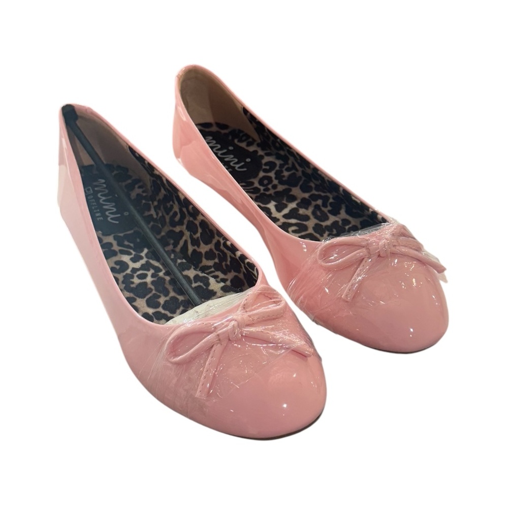 NIB Mini Offline Patent Ballerina Flat Pink